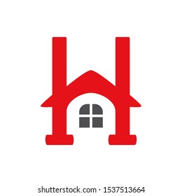 letter h for home logo concept