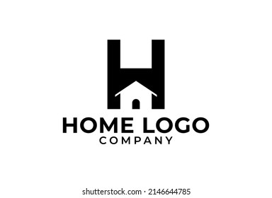 letter H Home logo design inspiration vector illustration