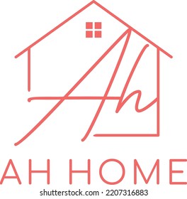 Buchstaben A und H in Design des Home-Logos