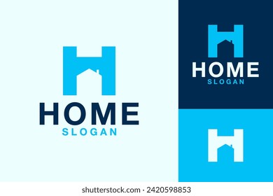 Letter H Home Real Estate Logo Design