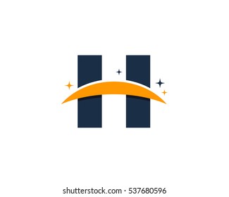 Letter H Horizon Logo Design Template Element