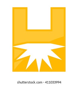letter H and horizon logo vector.