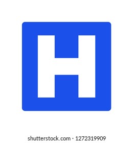 letter h hostpital sign