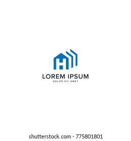 Letter H House Logo