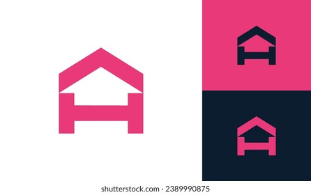 Letter H house logo design