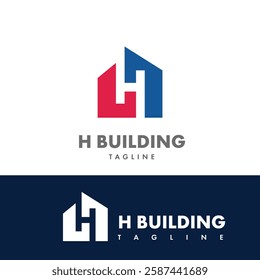 letter H house logo design vector template design for brand