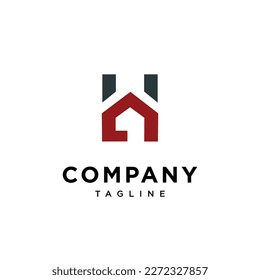 
Letter H house logo icon vector template