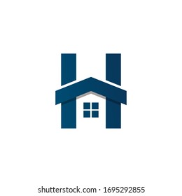 Buchstabe H, Design der Logo-Vorlage des Hauses