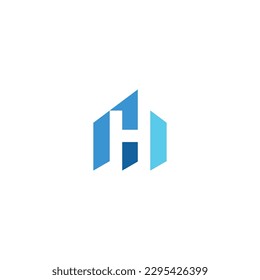 Vektorlogo-Design des Buchstaben H House