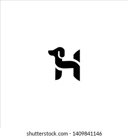 Letter H Icon Dog logo design