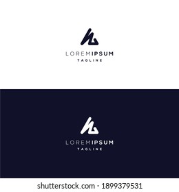 letter h icon log triangle mountain abstract