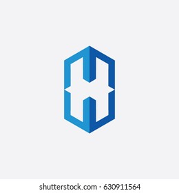 letter H icon logo