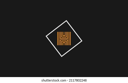 Letter H icon logo with background