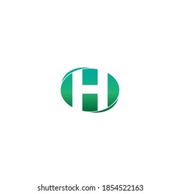 Icono de letra H, logo de diseño creativo vectorial