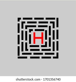 Design-Vorlage für das Logo des Buchstaben H