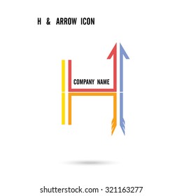 Letter H icon  logo design vector template.Vector illustration