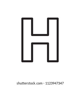 Letter H icon vector symbol logo illustration.