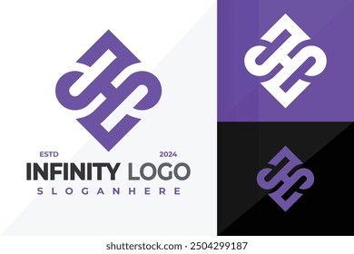 Letter H Infinity Logo design vector symbol icon illustration