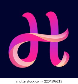 Letter H Initial icon logo modern vector style