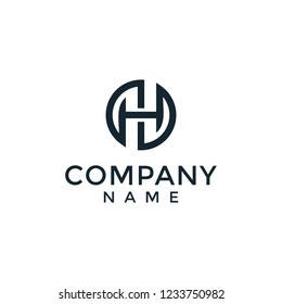 Letter H Initial H Logo Design Stock Vector (Royalty Free) 1233750982 ...