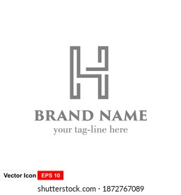Letter H initial logo design. Modern template design. Vector icon.