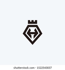 Letter H initial logo icon symbol design vector