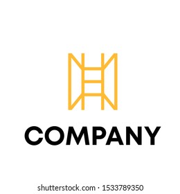 letter H initial sign logo vector elements