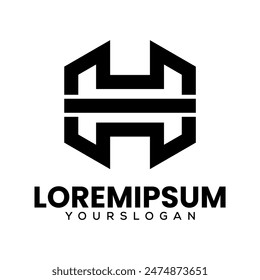 Letter H  initials  creative logo design