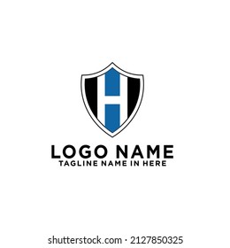 letter H inside logo shield