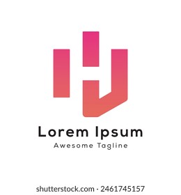 Buchstabe H J Initial Logo Design Symbol