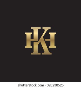 Letter H K Monogram Golden Logo Stock Vector (Royalty Free) 328238525 ...