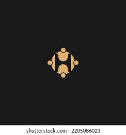 Letter H kids shape Initial alphabet logo design template for kids product, food and drink, toys, supplement, vitamin etc.
