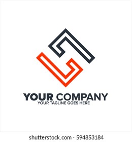 letter H and L logo icon