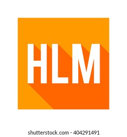 letter H, L, and M logo vector.