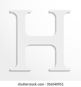 Letter "H" of the Latin alphabet. Vector illustration.