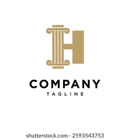Letter H Law Logo Icon Vector