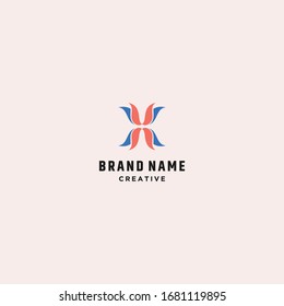 Letter H Leaf Logo an Abstract Template Design Vector  