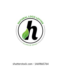 Letter H With Leaf Logo. Green leaf logo icon vector design. Landscape design, garden, Plant, nature and ecology vector. Editable file.