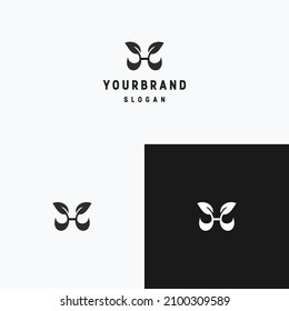 Letter H Leaf logo icon design template