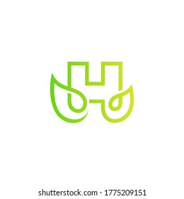 diseño del logotipo de la letra H y los folletos