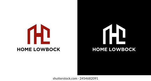 Letter H LH HL in vector for HOME , Property and Construction Logo design for business corporate sign. Minimal logo design template on black and white background.