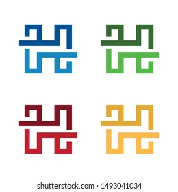 letter H with line concept ready to use