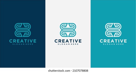 Design-Vorlage für das Logo von Letter H. Inspiration für das Design der kreativen Linie H Logo