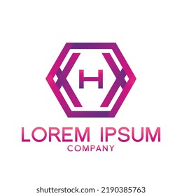 Diseño del logotipo de la línea H.Creativo símbolo de monograma lineal mínimo. Diseño universal elegante de señalización vectorial. Logotipo de marca de primera calidad. Símbolo gráfico del alfabeto para identidad tecnológica