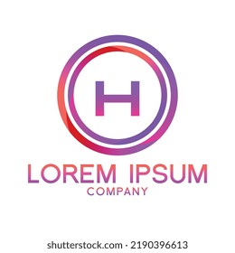 Letter H line logo design.Creative minimal linear monogram symbol. Universal elegant vector sign design. Premium type of business logo. Graphic alphabet symbol for technology identity