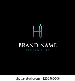 Letter H Line Monogram Abstract Creative Business Modern Logo