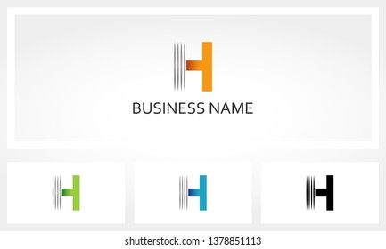 Letter H Line Stripe Logo Stock Vector (Royalty Free) 1378851113 ...