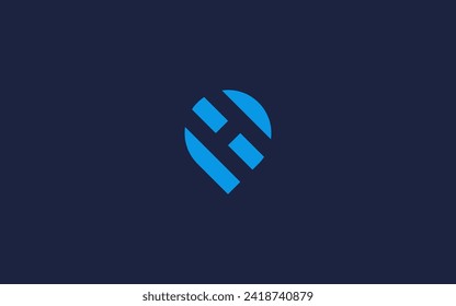 letter h with location logo icon design vector design template inspiration