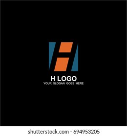 Letter H logo abstract design
