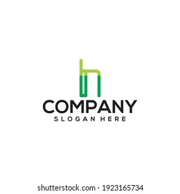 Letter H Logo. Abstract geometric letter logo vector design. concept